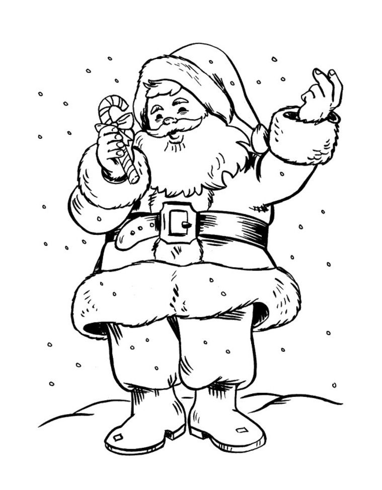 55 Coloring Pages Of Santa Claus 16