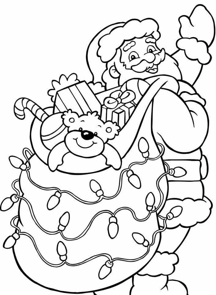 55 Coloring Pages Of Santa Claus 20