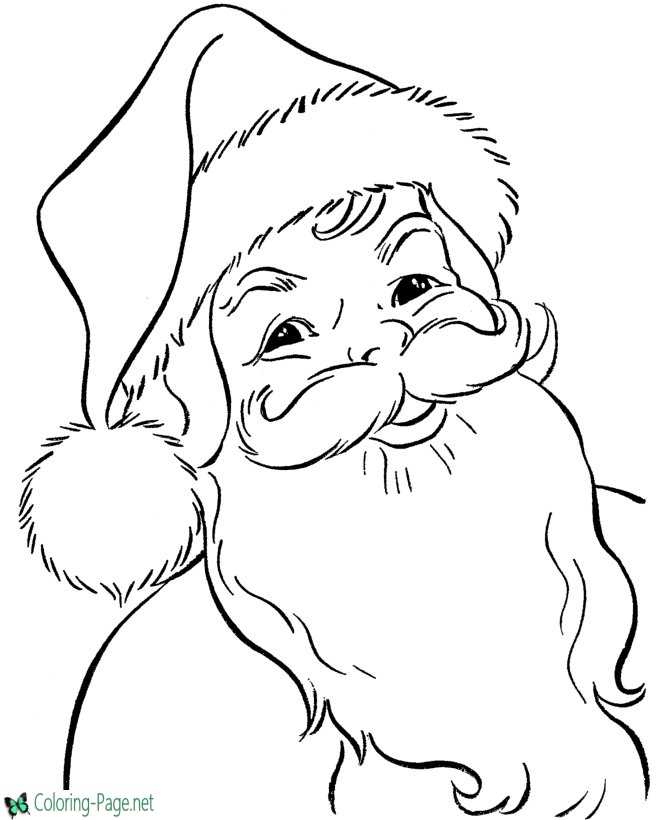 55 Coloring Pages Of Santa Claus 55