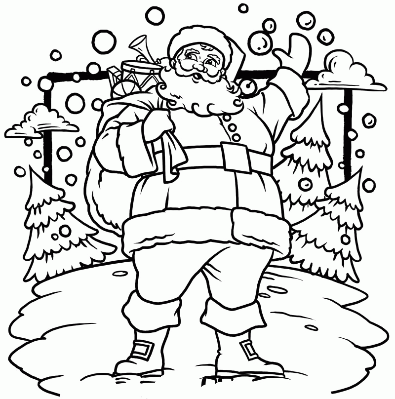 55 Coloring Pages Of Santa Claus 61