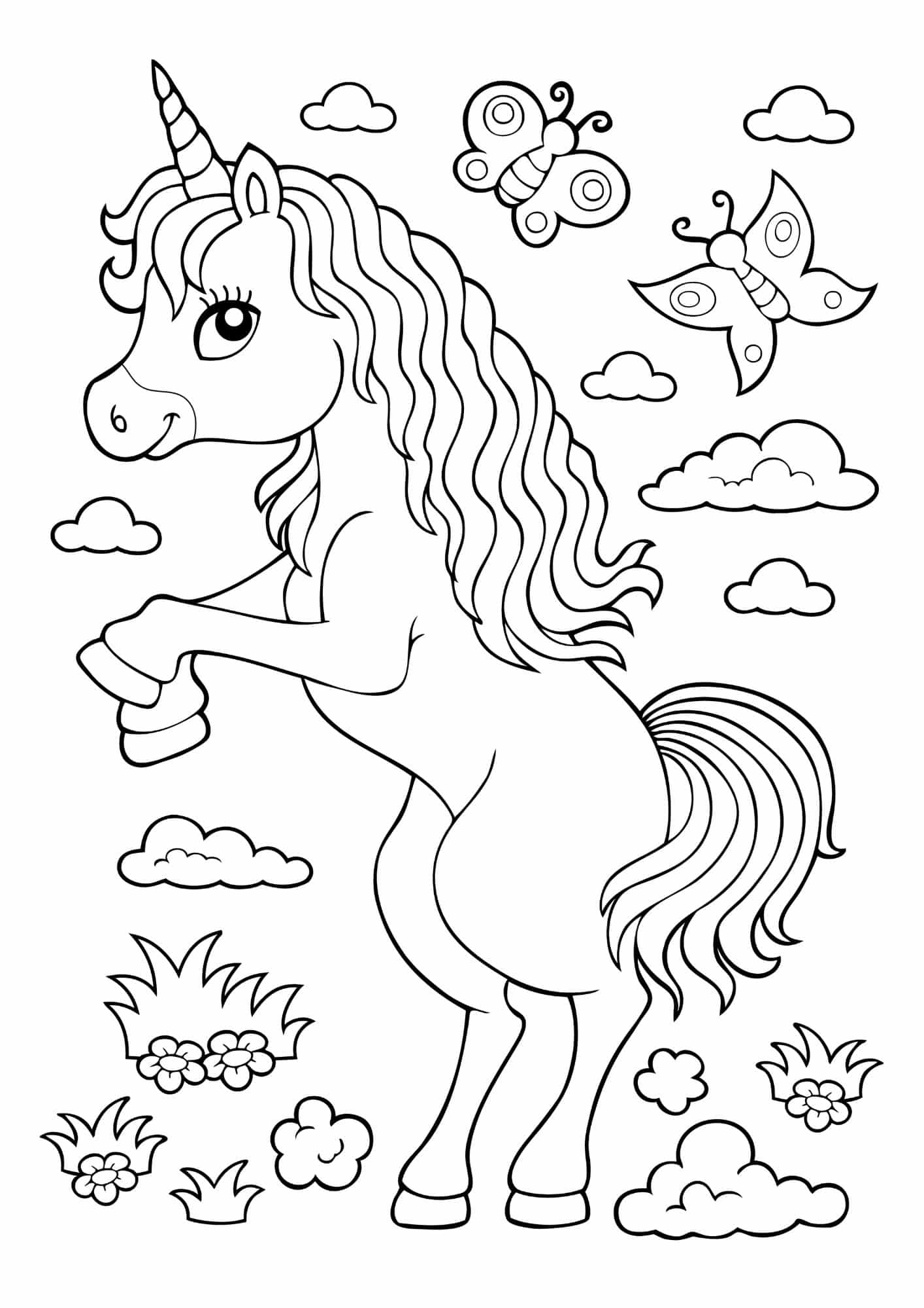 55 Coloring Pages Of Unicorns To Print 10