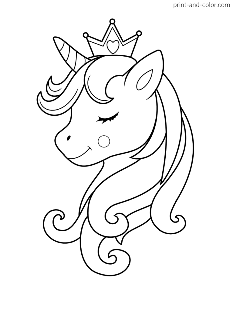 55 Coloring Pages Of Unicorns To Print 12