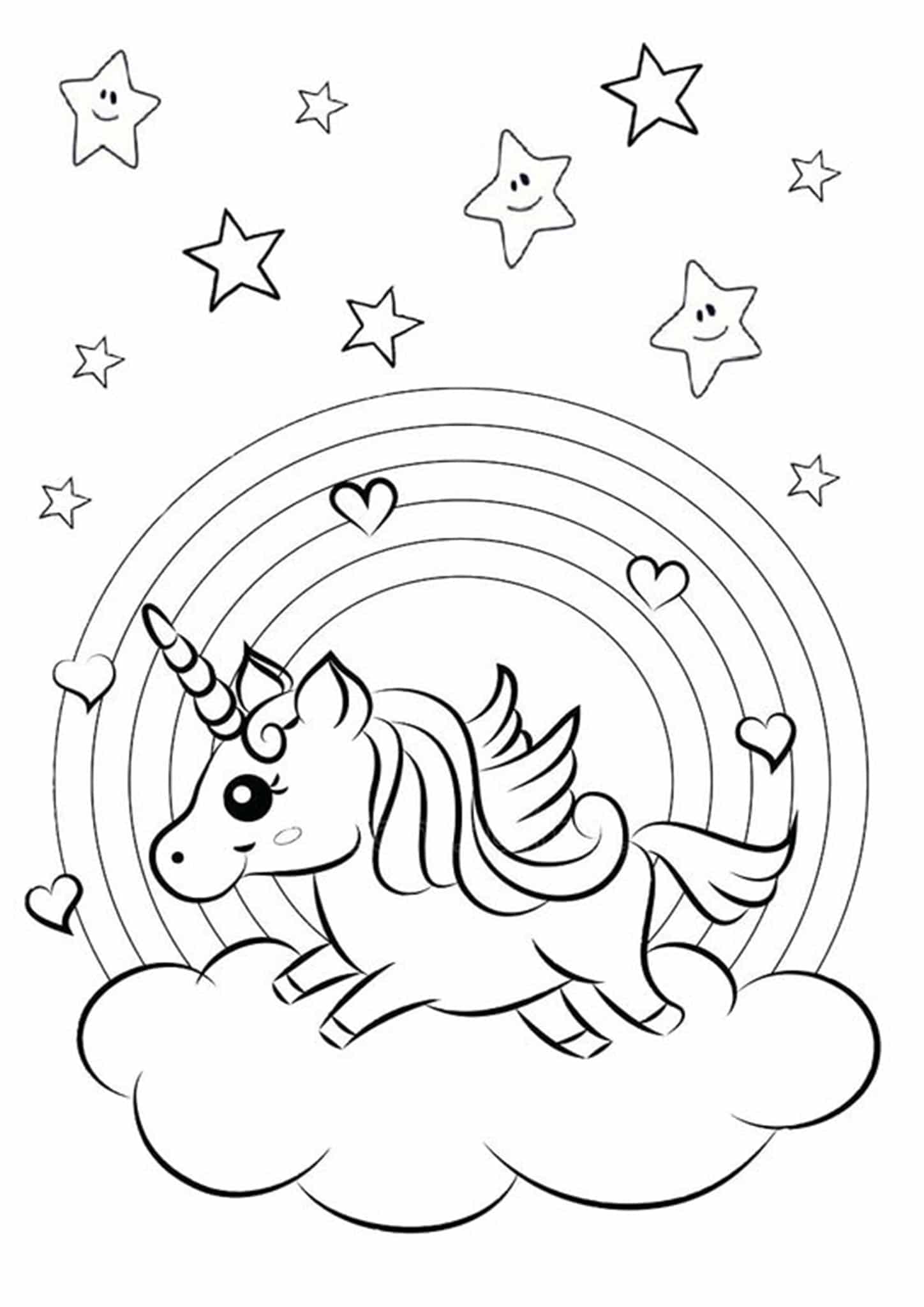 55 Coloring Pages Of Unicorns To Print 13