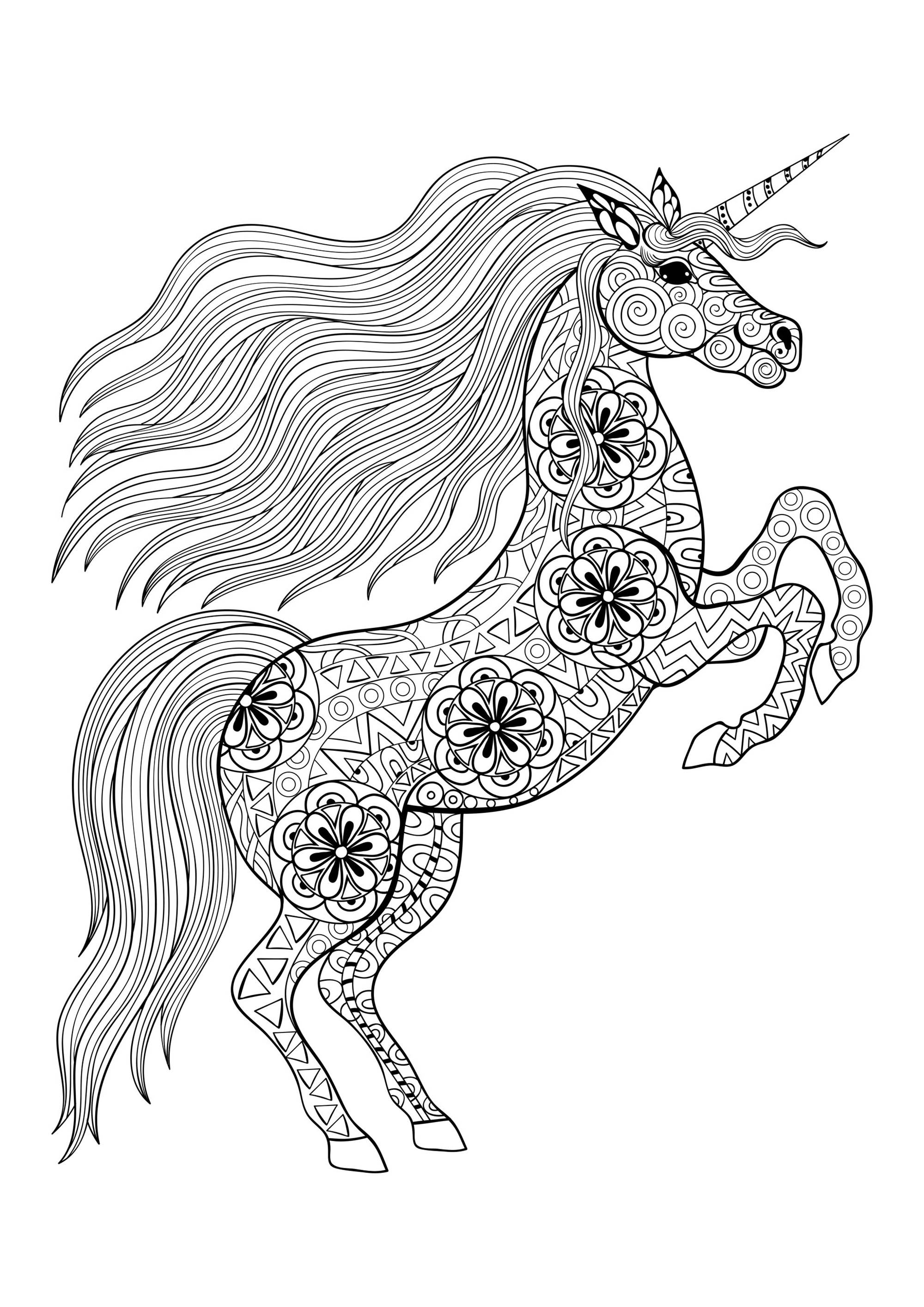 55 Coloring Pages Of Unicorns To Print 3