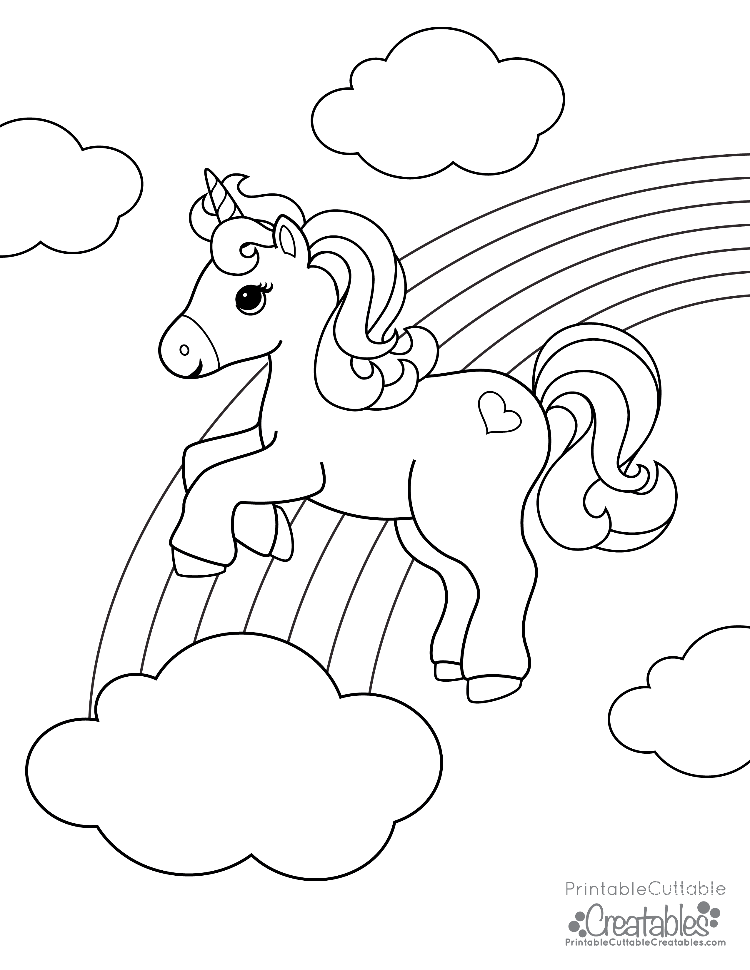 55 Coloring Pages Of Unicorns To Print 45