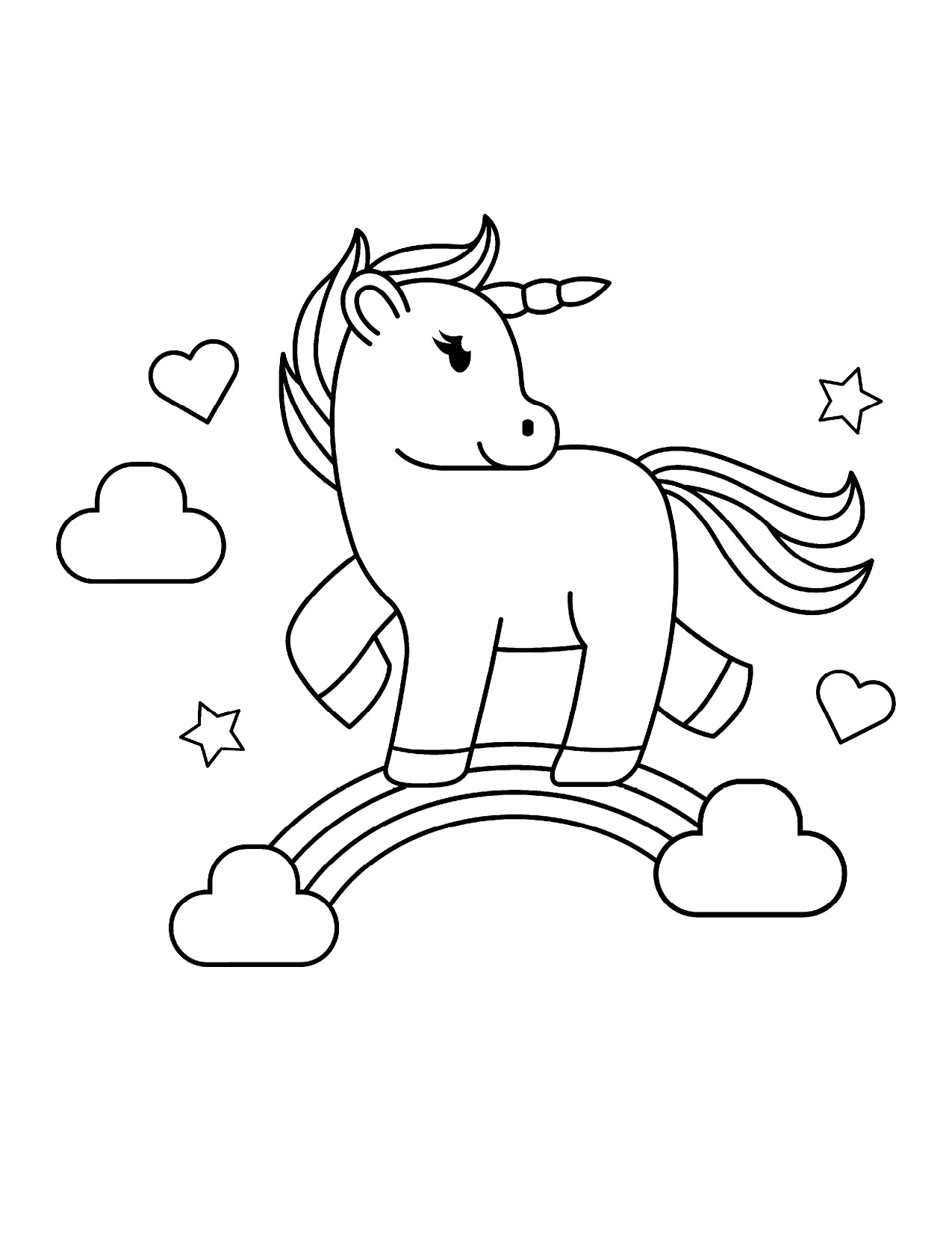 55 Coloring Pages Of Unicorns To Print 7