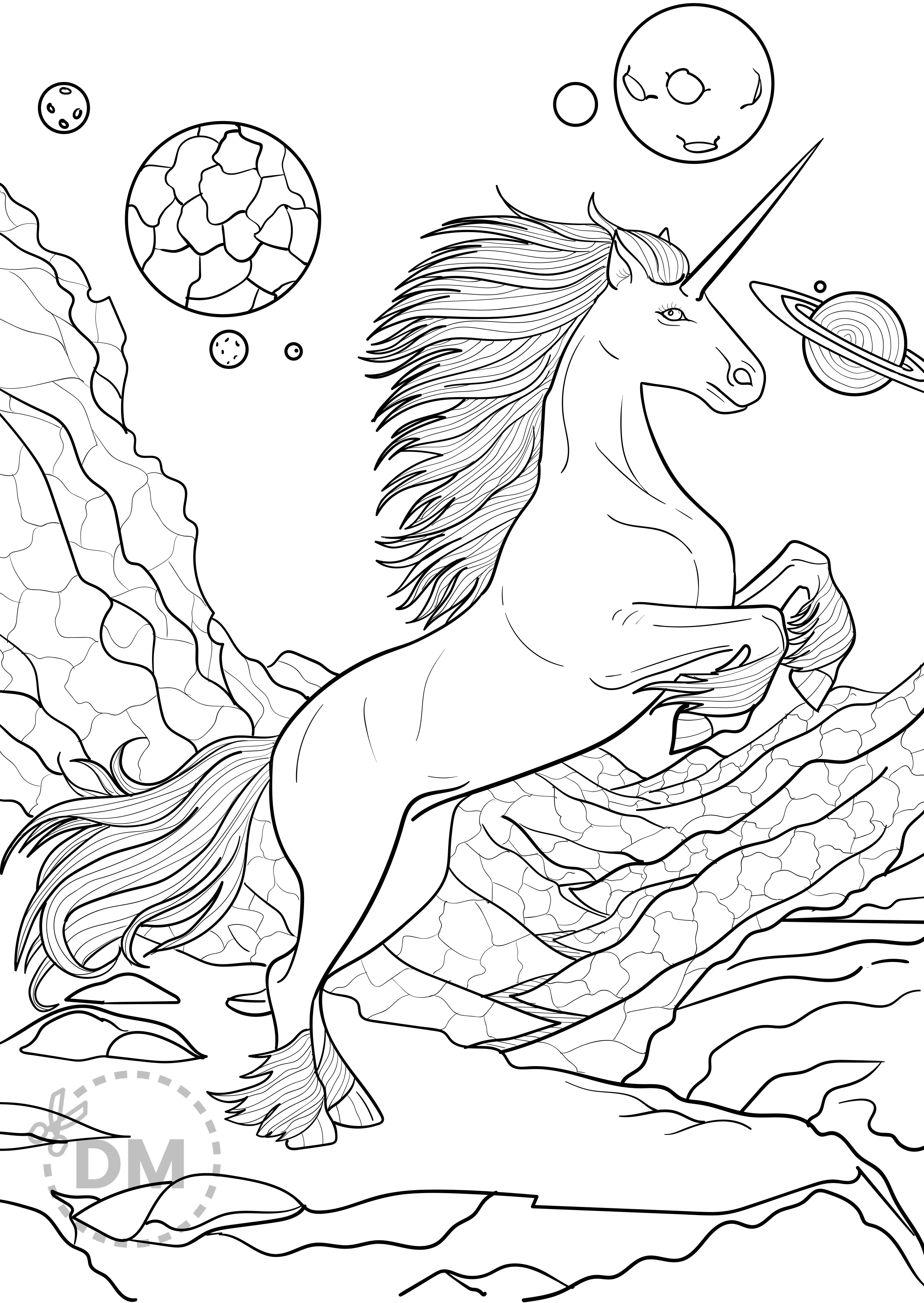 55 Coloring Pages Of Unicorns To Print 8