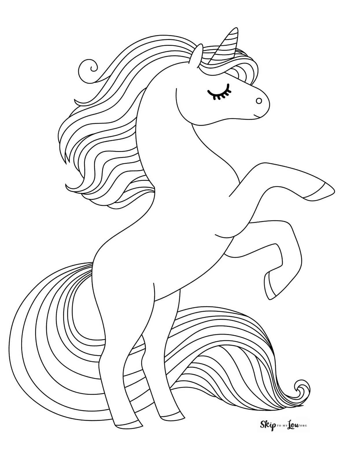 55 Coloring Pages Of Unicorns To Print 9