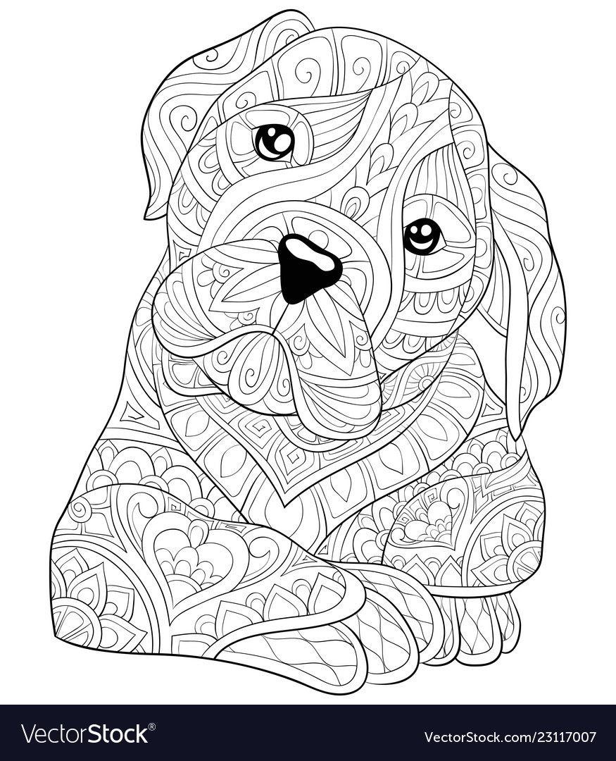 55 Dog Adult Coloring Pages 30