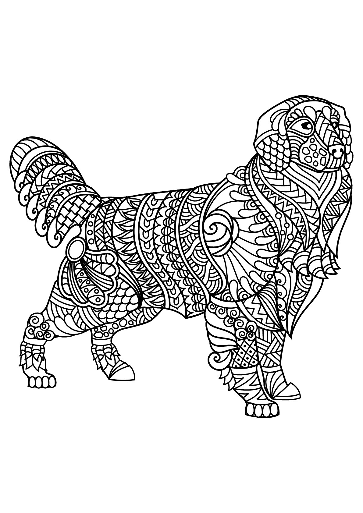 55 Dog Adult Coloring Pages 34