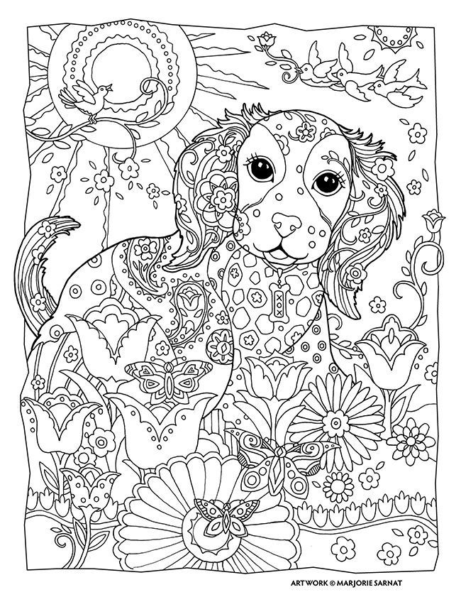 55 Dog Adult Coloring Pages 44