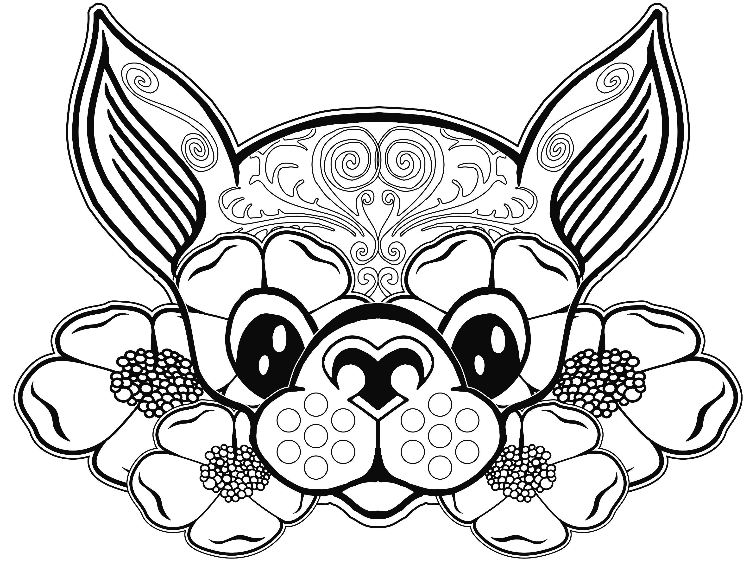 55 Dog Adult Coloring Pages 45