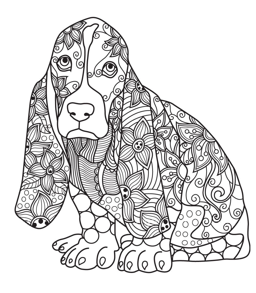 55 Dog Adult Coloring Pages 47