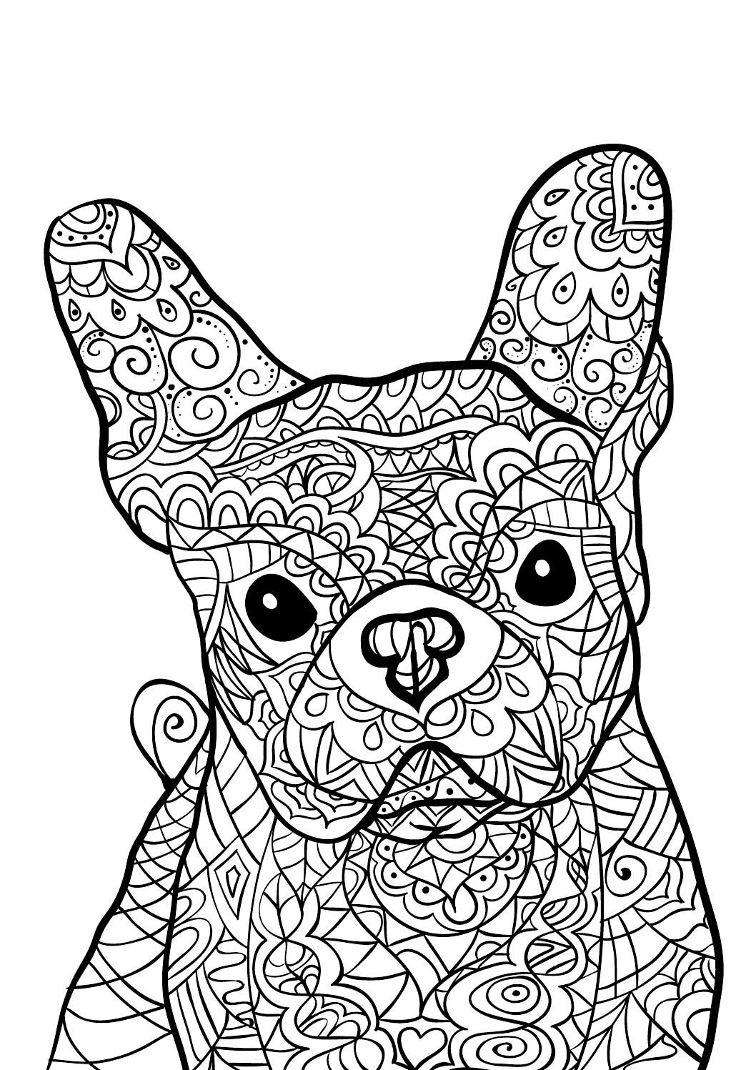 55 Dog Adult Coloring Pages 48