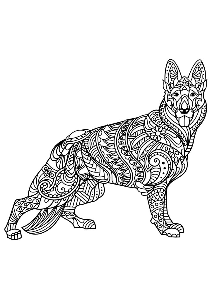 55 Dog Adult Coloring Pages 49