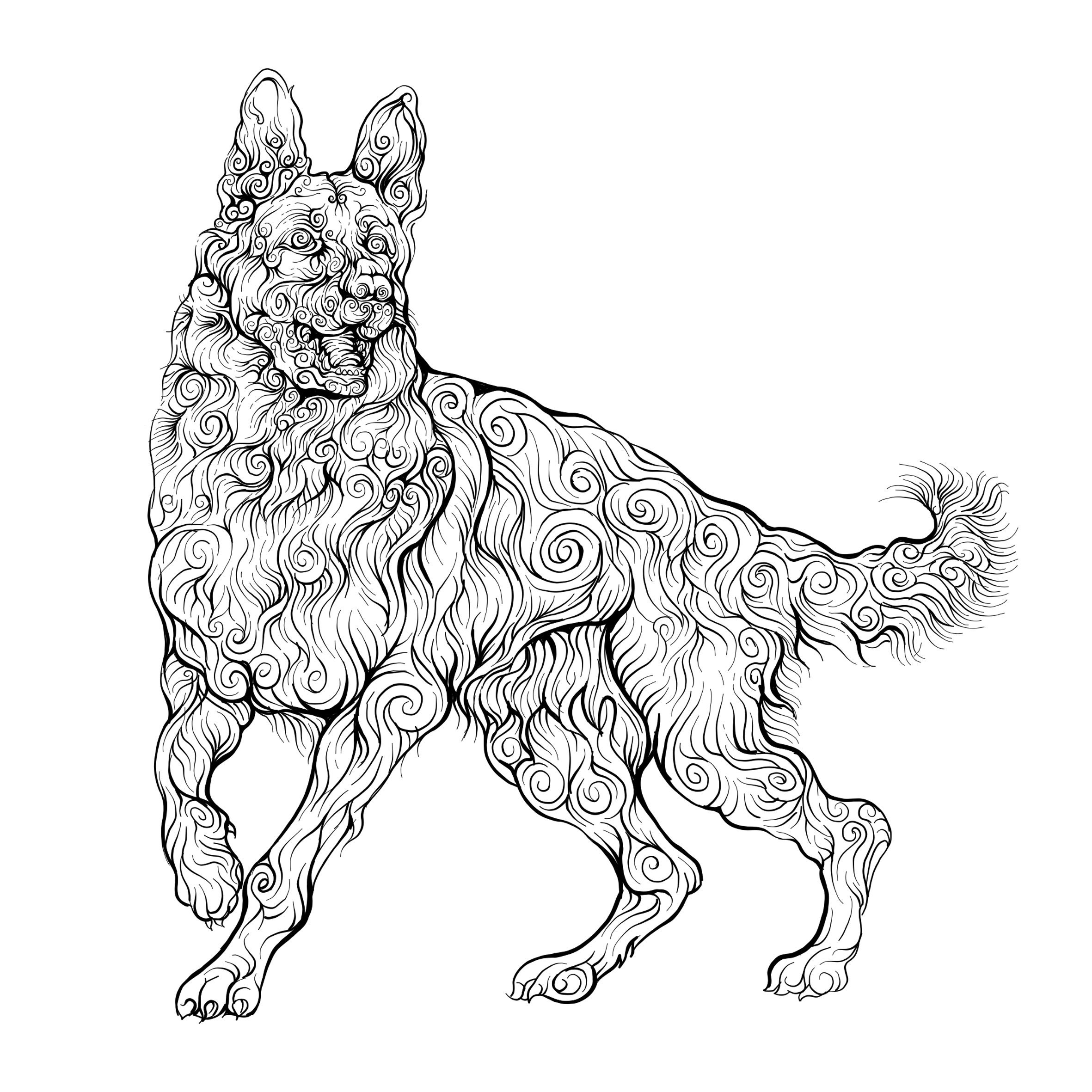 55 Dog Adult Coloring Pages 64