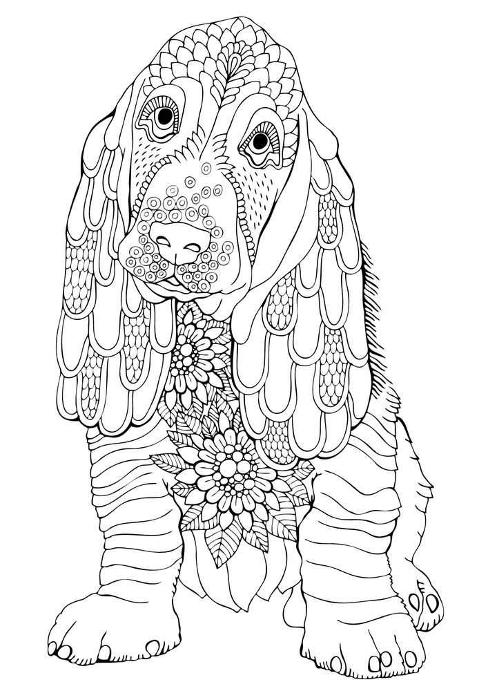 55 Dog Adult Coloring Pages 68