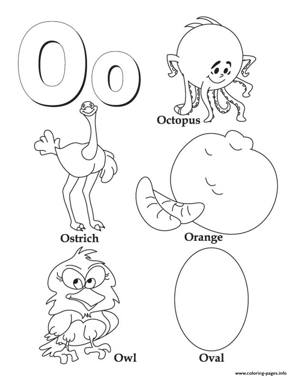 55 Letter O Coloring Page 1