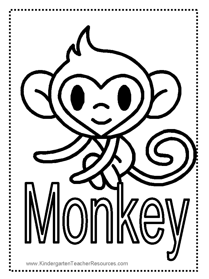 55 Monkey Coloring Pages Printable 31