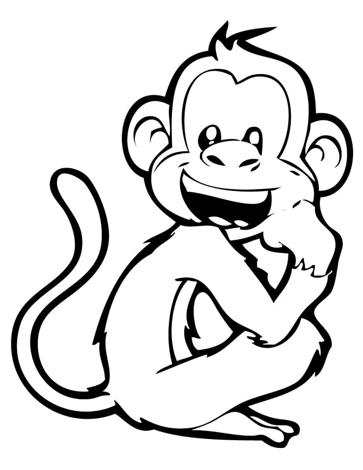 55 Monkey Coloring Pages Printable 34