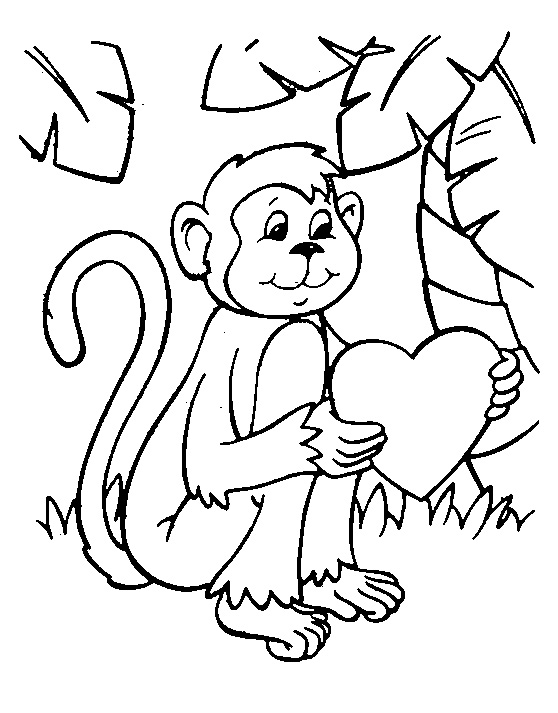 55 Monkey Coloring Pages Printable 38