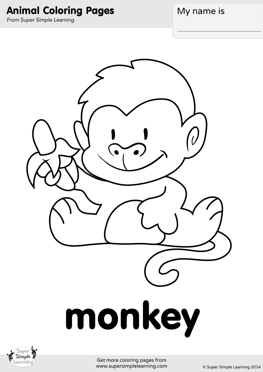 55 Monkey Coloring Pages Printable 39