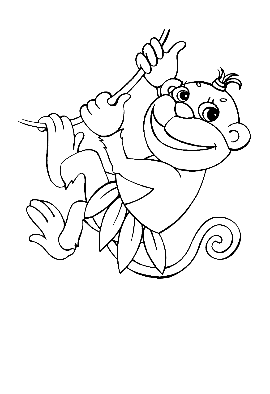 55 Monkey Coloring Pages Printable 43