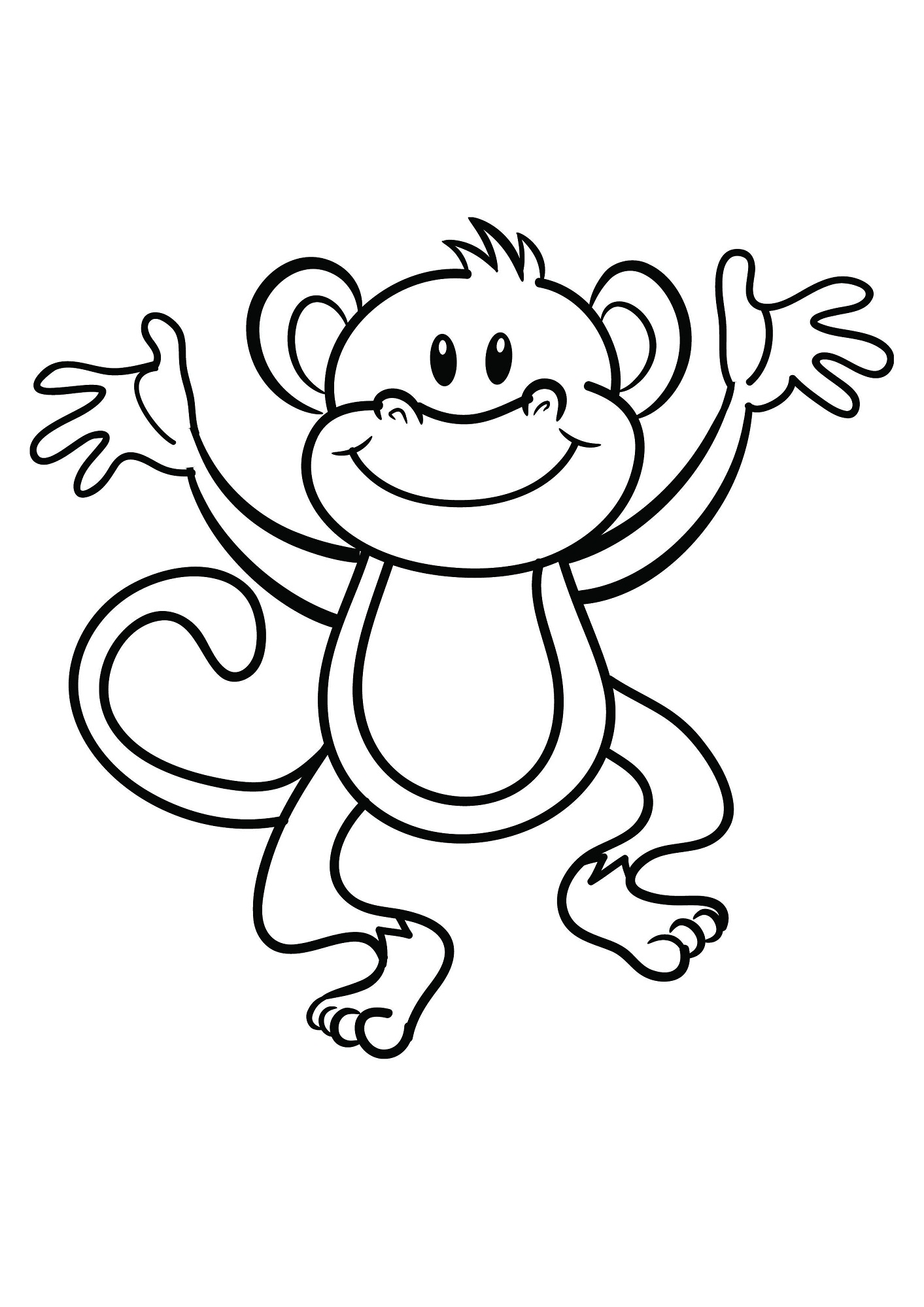 55 Monkey Coloring Pages Printable 46