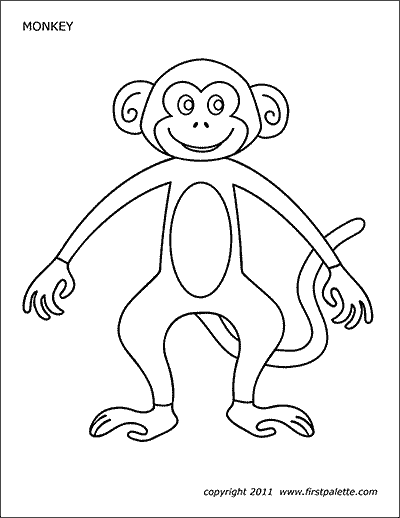 55 Monkey Coloring Pages Printable 51