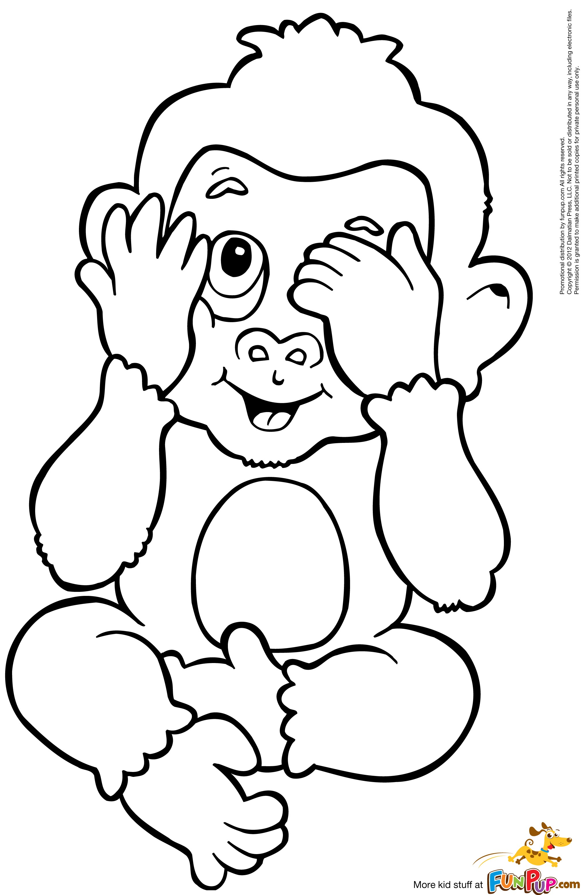 55 Monkey Coloring Pages Printable 54