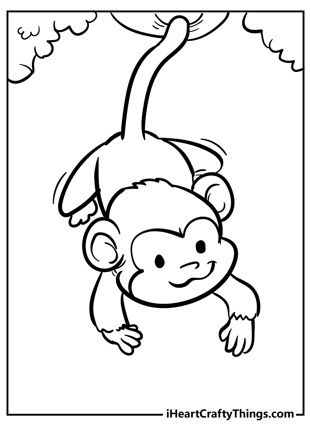 55 Monkey Coloring Pages Printable 56