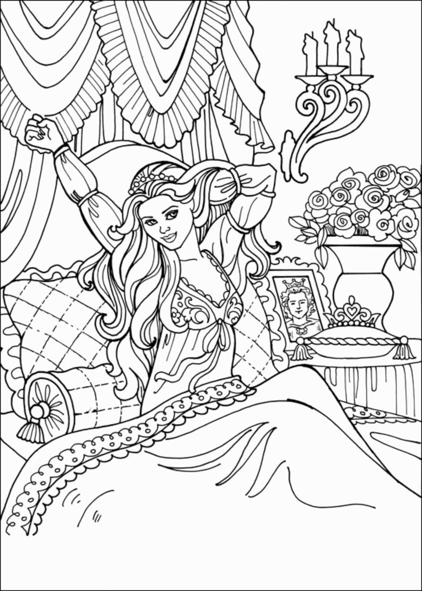 55 Princesses Coloring Page 58