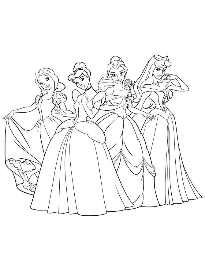 55 Princesses Coloring Page 59