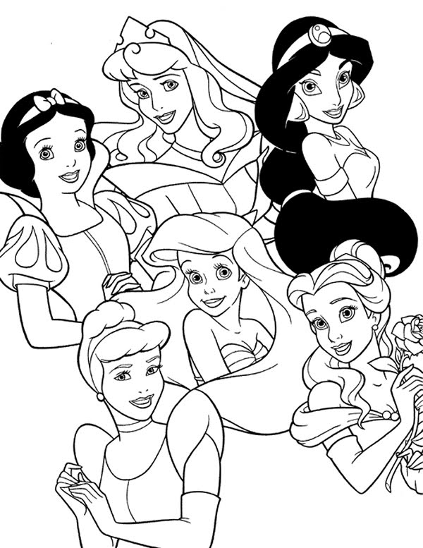 55 Princesses Coloring Page 60