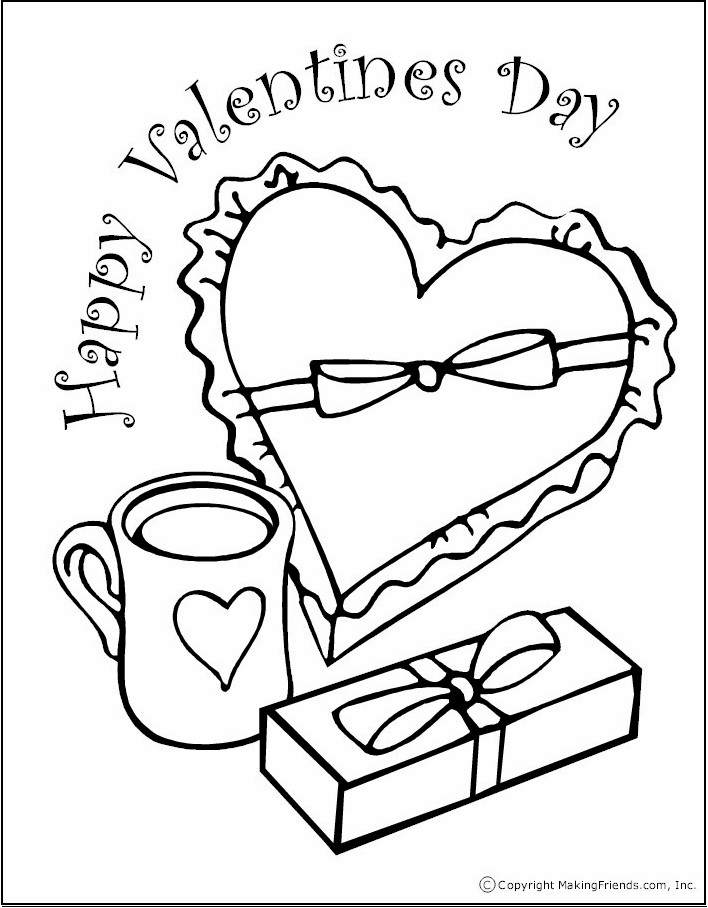 55 Printable Coloring Pages Valentines 46