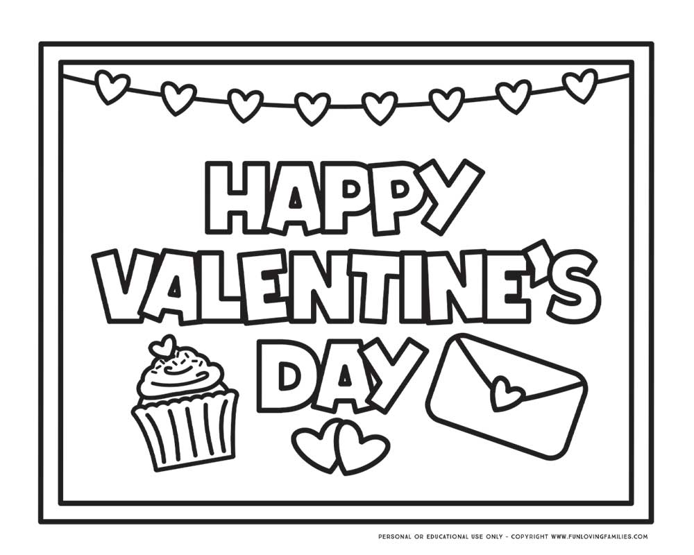 55 Printable Coloring Pages Valentines 47