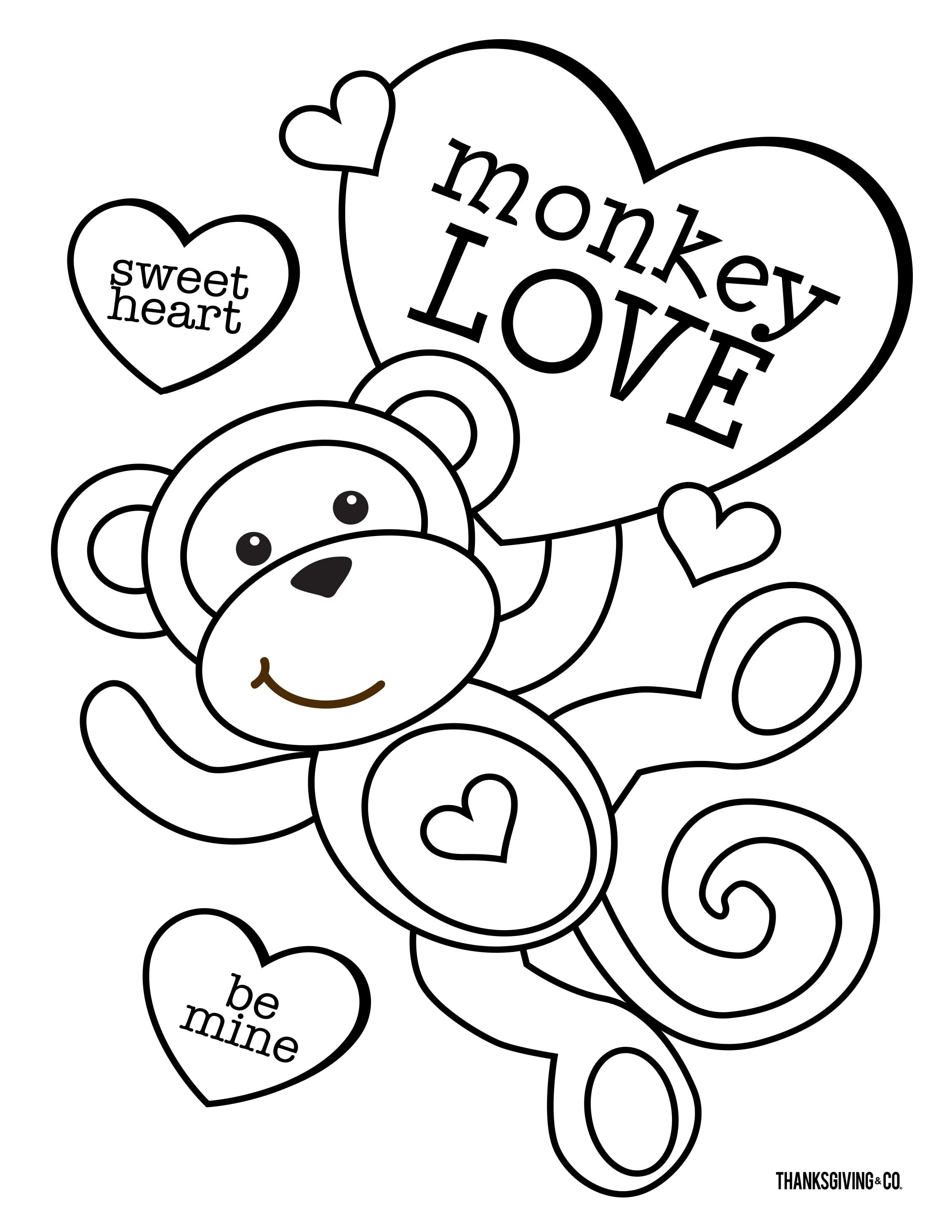 55 Printable Coloring Pages Valentines 48