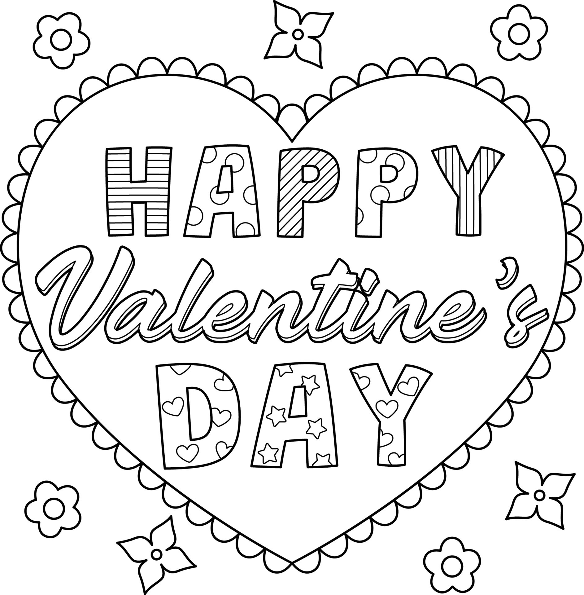 55 Printable Coloring Pages Valentines 49