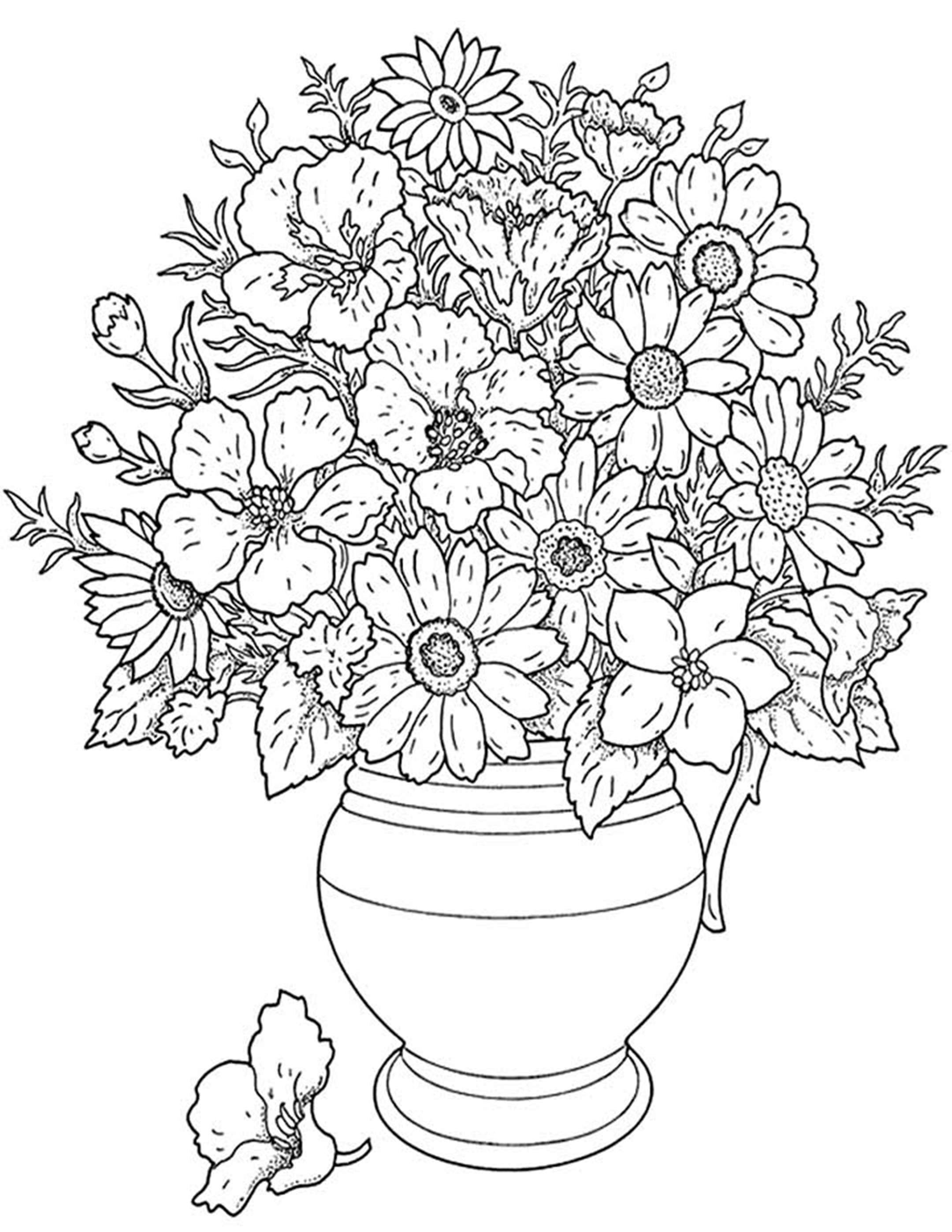 55 Printable Flowers For Coloring 1