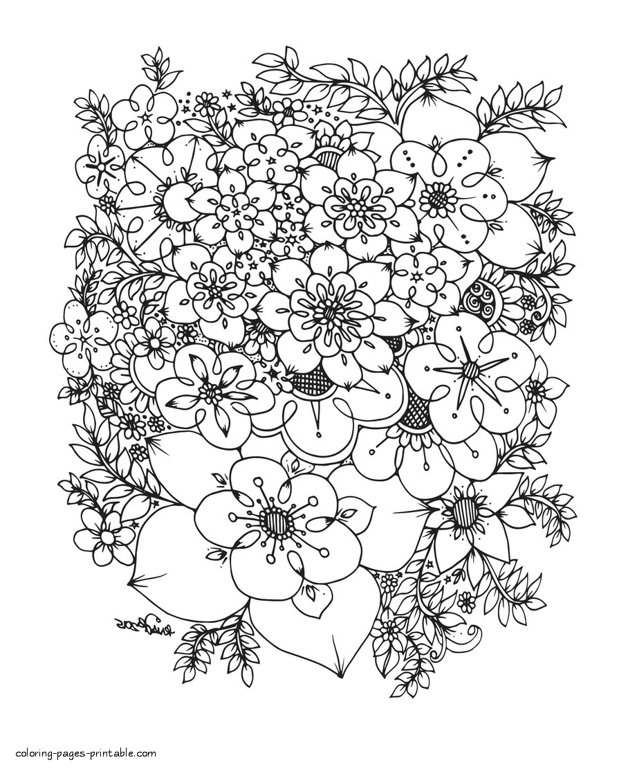 55 Printable Flowers For Coloring 6