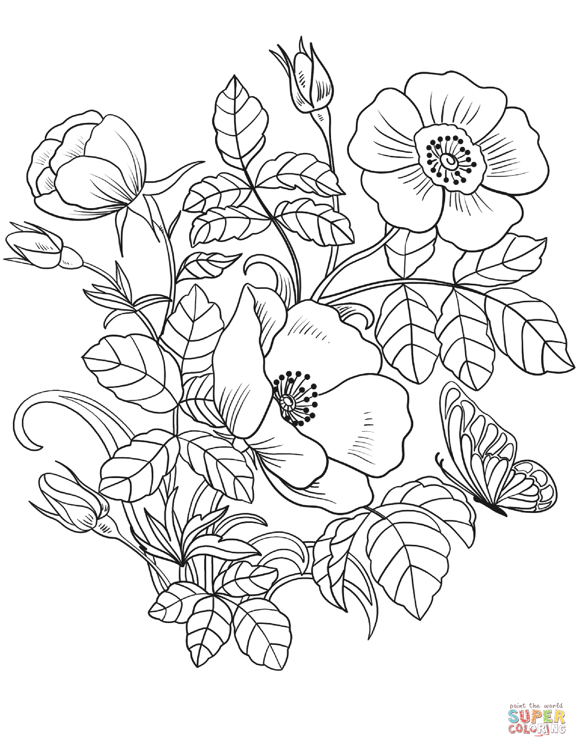 55 Printable Flowers For Coloring 7