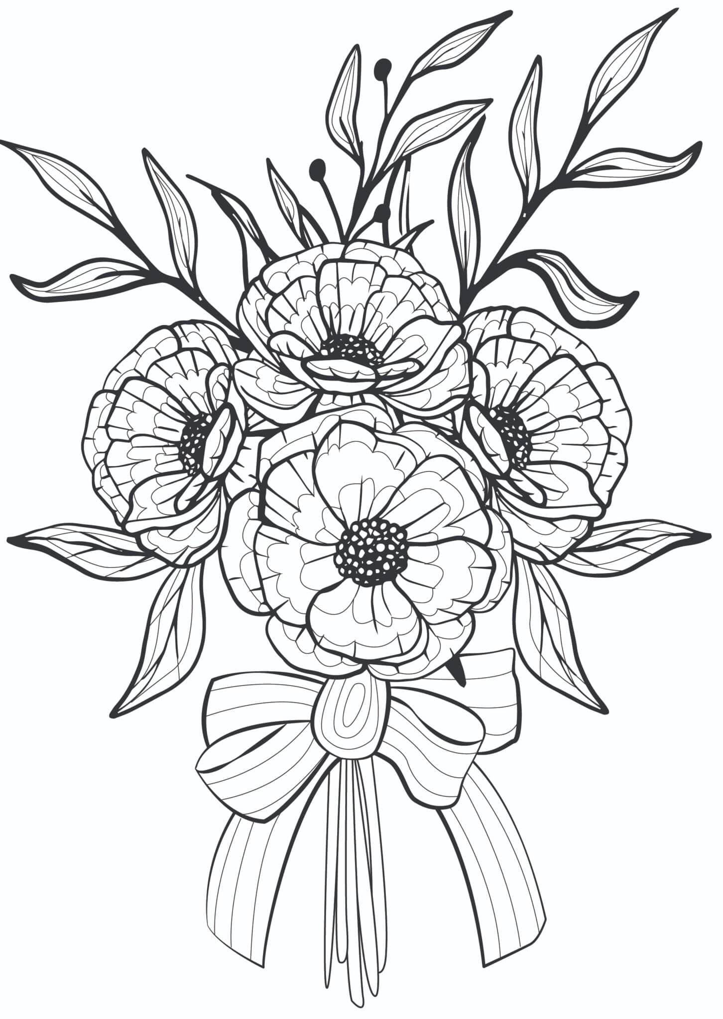 55 Printable Flowers For Coloring 8