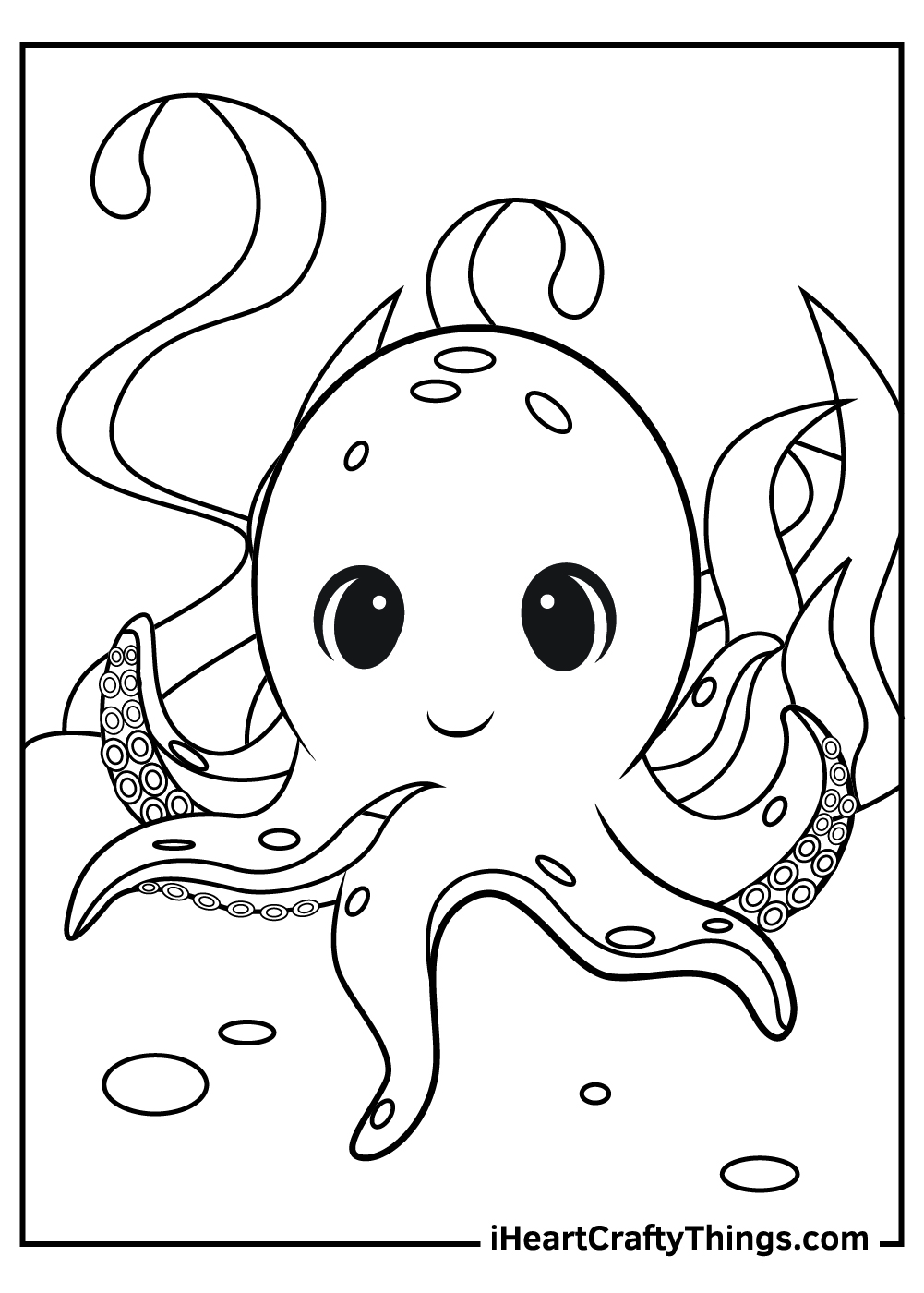 55 Printable Octopus Coloring Page 1