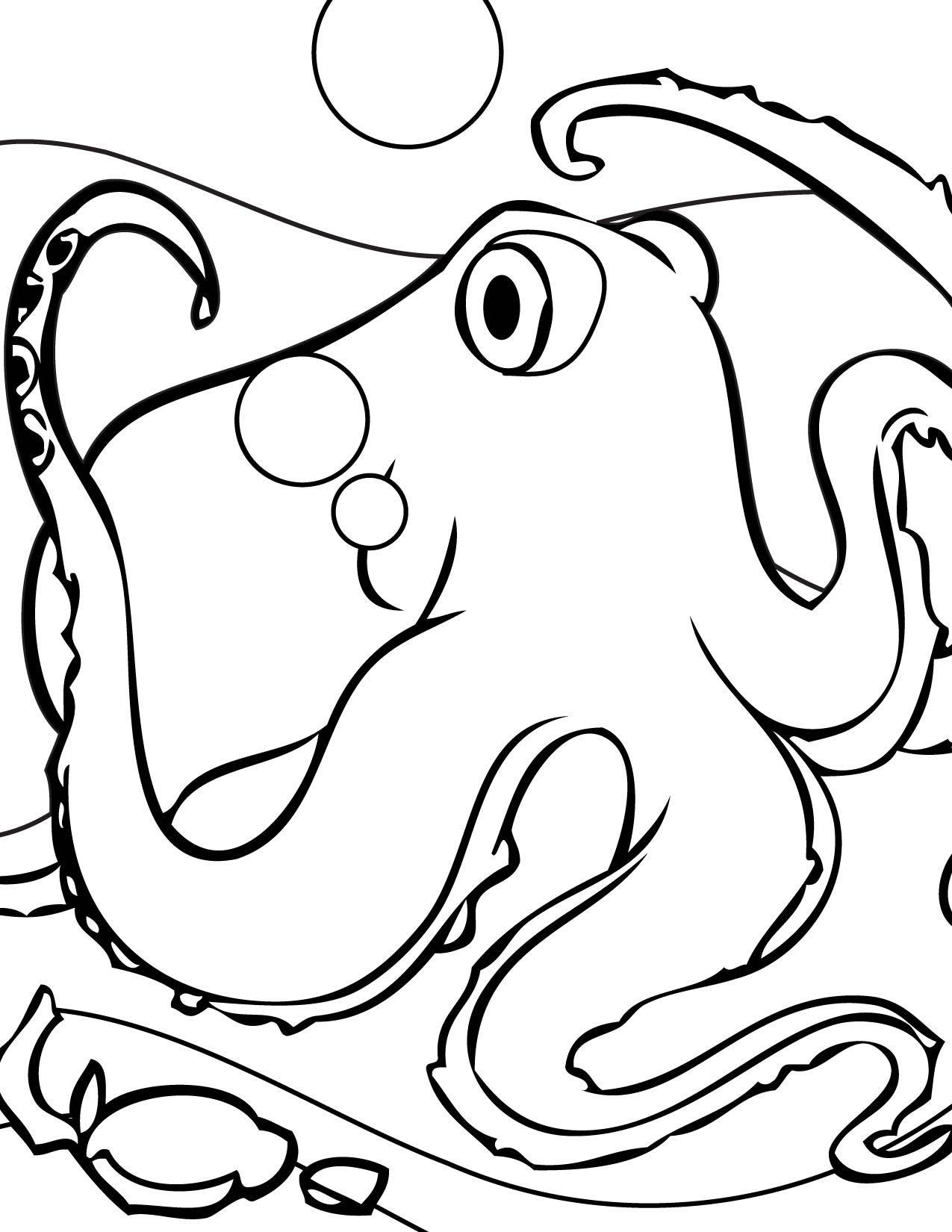 55 Printable Octopus Coloring Page 2