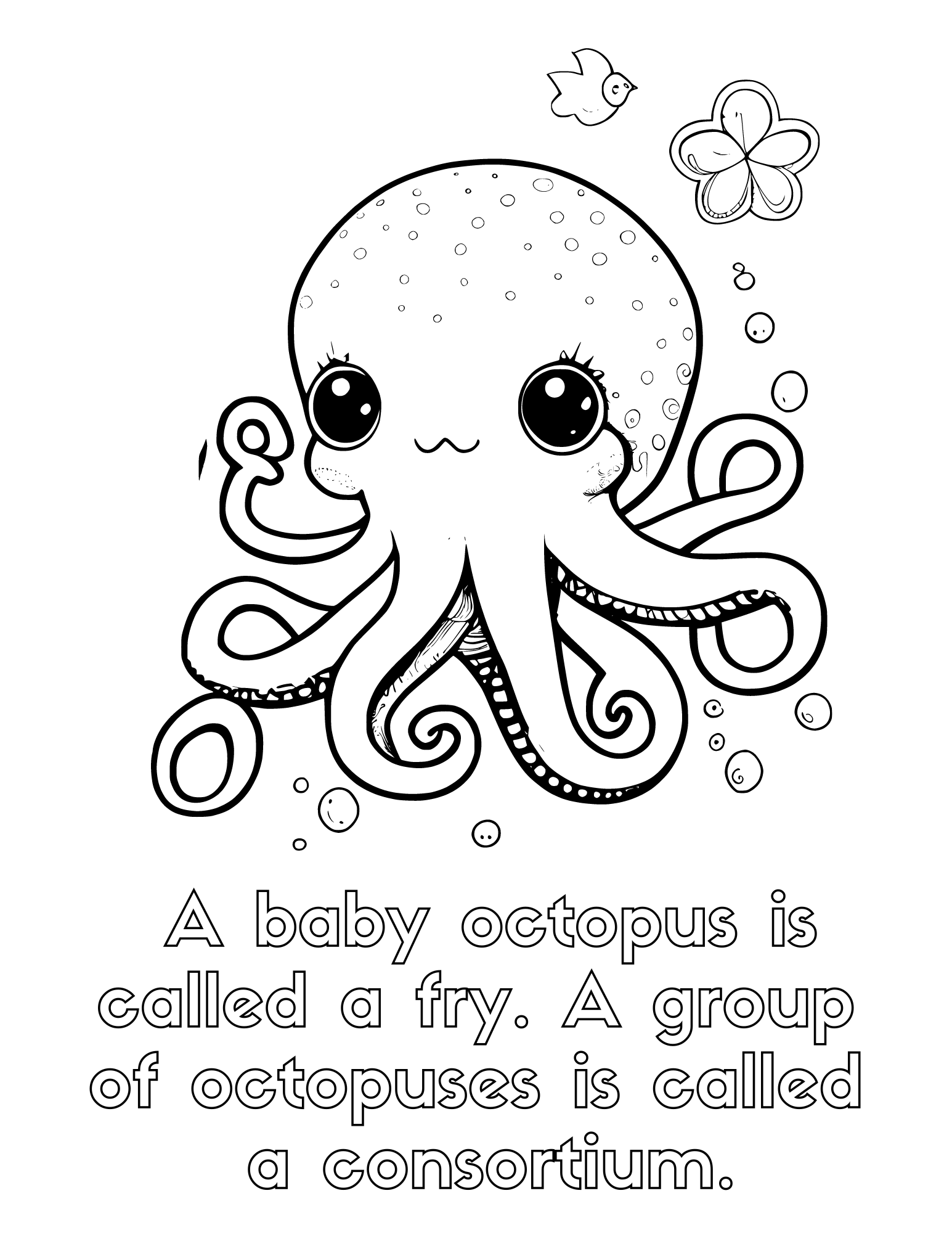 55 Printable Octopus Coloring Page 55