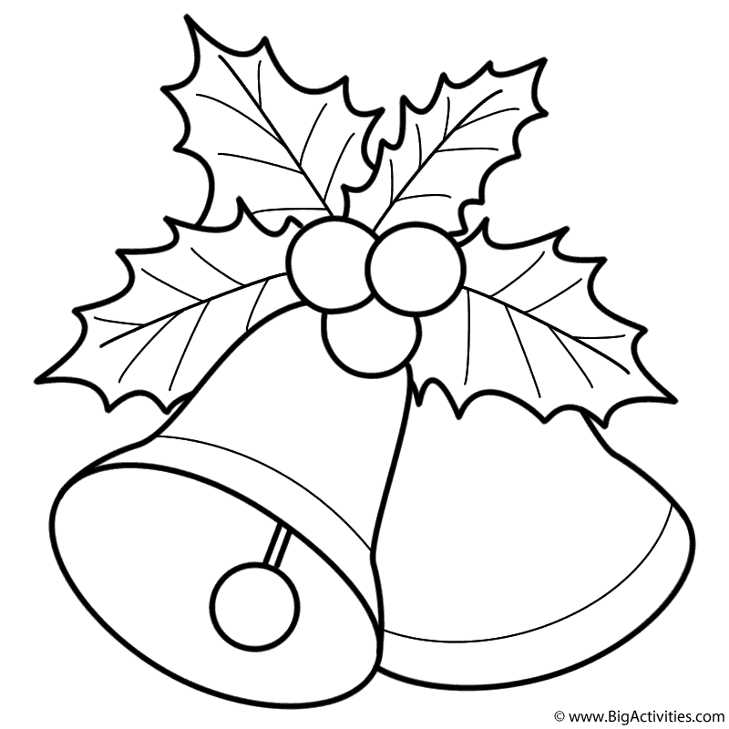 60 Christmas Coloring Pages Of Bells 3