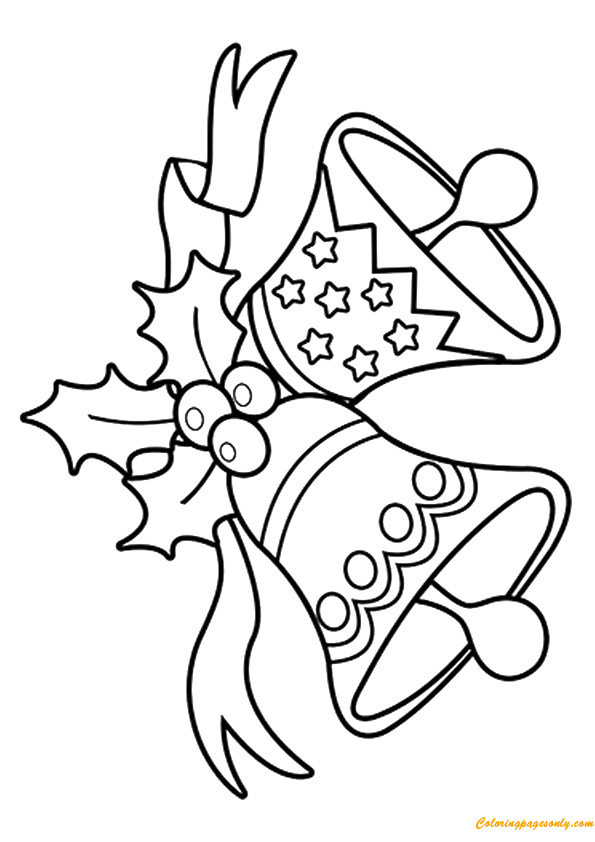 60 Christmas Coloring Pages Of Bells 39