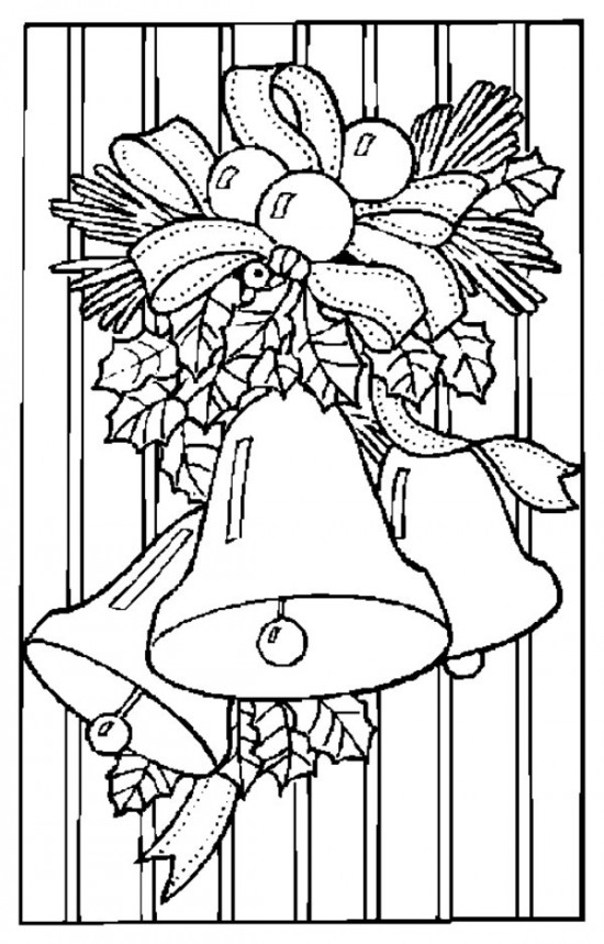 60 Christmas Coloring Pages Of Bells 50