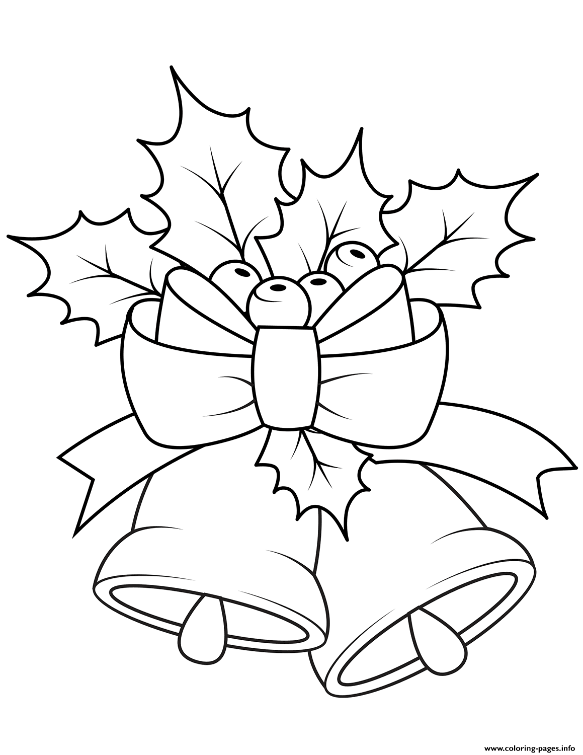 60 Christmas Coloring Pages Of Bells 7