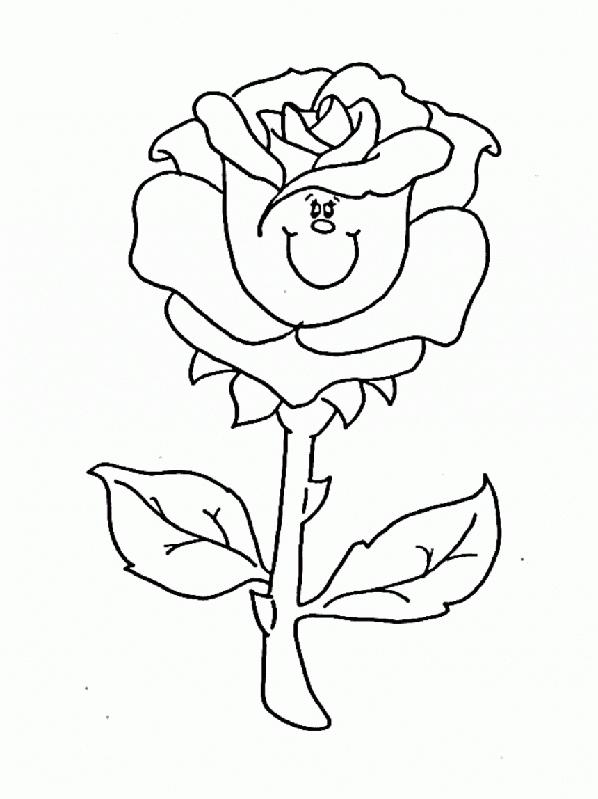 60 Coloring Pictures Roses 49